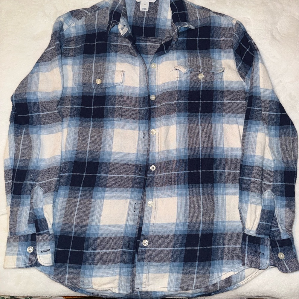 Woman’s Blue Plaid Shirt